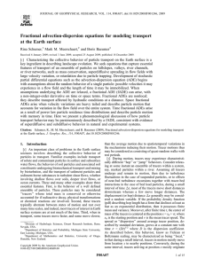 Fractional advection-dispersion equations for modeling transport at the Earth surface