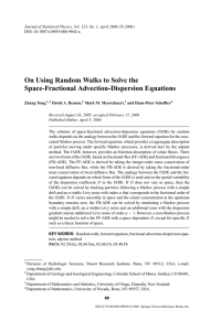 On Using Random Walks to Solve the Space-Fractional Advection-Dispersion Equations