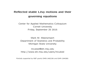 Reflected stable L´ evy motions and their governing equations