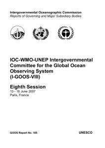 IOC-WMO-UNEP Intergovernmental Committee for the Global Ocean Observing System (I-GOOS-VIII)