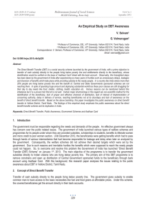 An Empirical Study on DBT Awareness Mediterranean Journal of Social Sciences