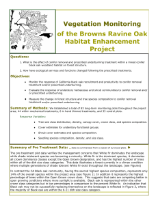 Vegetation Monitoring of the Browns Ravine Oak Habitat Enhancement