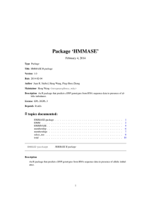 Package ‘HMMASE’ February 4, 2014