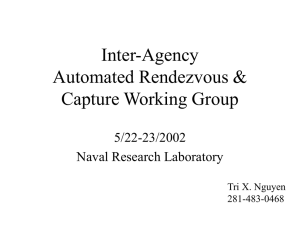Inter-Agency Automated Rendezvous &amp; Capture Working Group 5/22-23/2002