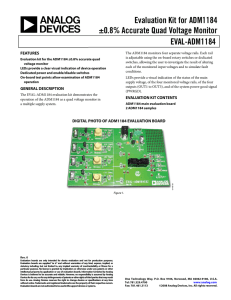 Evaluation Kit for ADM1184 ±0.8% Accurate Quad Voltage Monitor EVAL-ADM1184