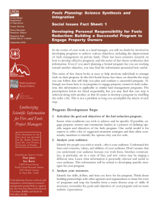 Fuels Planning: Science Synthesis and Integration Social Issues Fact Sheet: 1