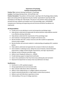 Department	of	Psychology Graduate	Assistantship	Position Position	Title: Location: