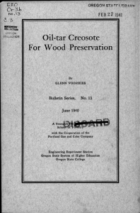 For Wood Preservation Oil-tar Creosote A ResehM3j OREGOJSTT!iy