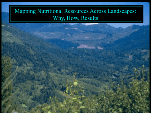 Mapping Nutritional Resources Across Landscapes: Why, How, Results