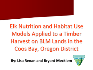 Elk Nutrition and Habitat Use Models Applied to a Timber