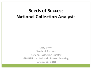 Seeds of Success National Collection Analysis