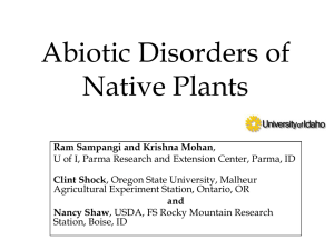 Abiotic Disorders of Native Plants