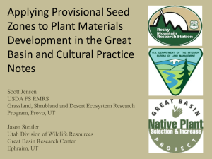 Applying Provisional Seed Zones to Plant Materials Development in the Great