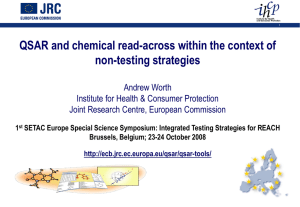 QSAR and chemical read-across within the context of non-testing strategies Andrew Worth