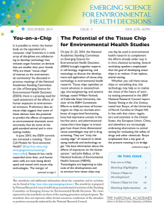 The Potential of the Tissue Chip for Environmental Health Studies DECEMBER 2014