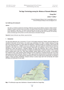 The Sago Terminology among the  Melanau of Sarawak (Malaysia)