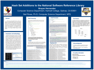 Hash Set Additions to the National Software Reference Library