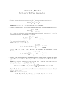 Math 5010–1, Fall 2006 Solutions to the Final Examination