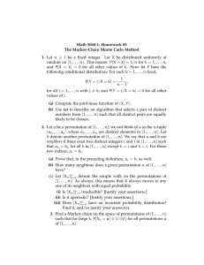 Math 5040-1: Homework #3 The Markov-Chain Monte Carlo Method 1.
