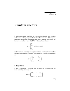Random vectors