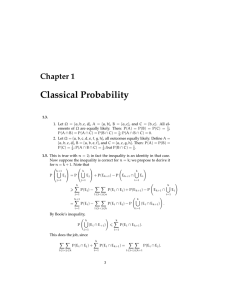 Classical Probability Chapter 1