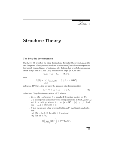 Structure Theory The Lévy–Itô decomposition