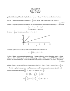 Math 1210-1 Quiz 9 Solutions April 15 2016 y