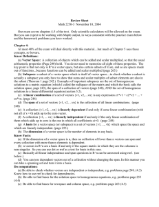 Review Sheet Math 2250-3  November 10, 2004
