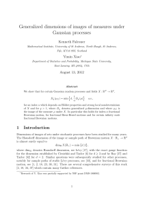 Generalized dimensions of images of measures under Gaussian processes Kenneth Falconer Yimin Xiao