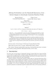 Hitting Probabilities and the Hausdorff Dimension of the