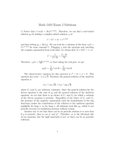 Math 5410 Exam 2 Solutions