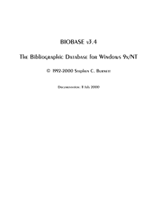 BIOBASE v3.4  The Bibliographic Database for Windows 9x/NT