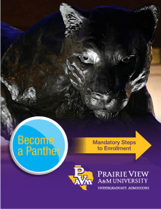 Become a Panther Mandatory Steps to Enrollment