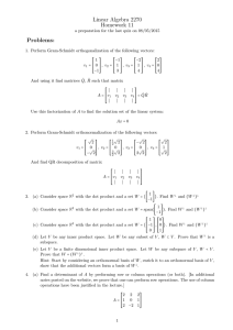 Linear Algebra 2270 Homework 11 Problems:
