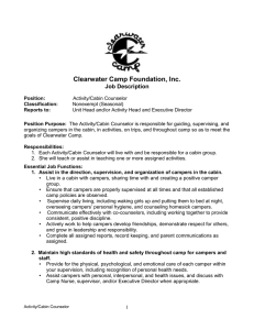 Clearwater Camp Foundation, Inc. Job Description