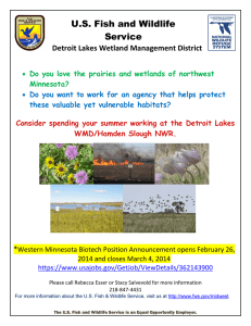 U.S. Fish and Wildlife Service Detroit Lakes Wetland Management District