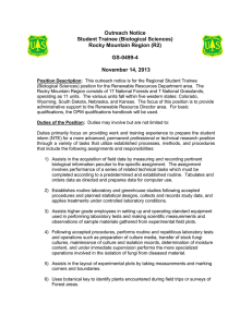Outreach Notice Student Trainee (Biological Sciences) Rocky Mountain Region (R2)