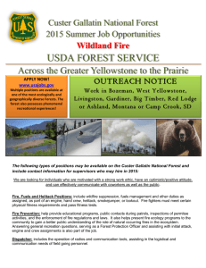USDA FOREST SERVICE  Across the Greater Yellowstone to the Prairie