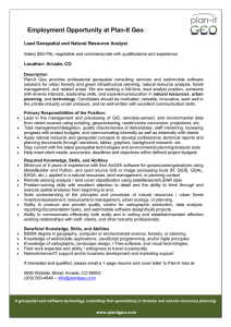 Employment Opportunity at Plan-It Geo  Lead Geospatial and Natural Resource Analyst