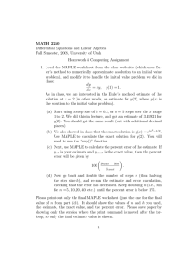 MATH 2250 Differential Equations and Linear Algebra Homework 4 Computing Assignment