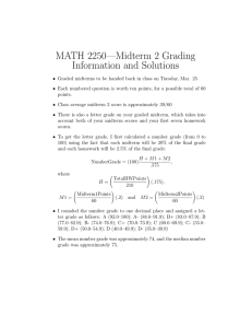 MATH 2250—Midterm 2 Grading Information and Solutions