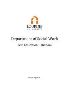 Department of Social Work Field Education Handbook