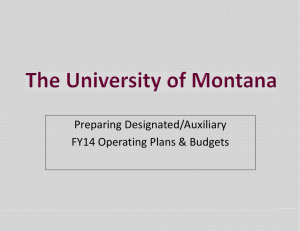 Preparing Designated/Auxiliary FY14 Operating Plans &amp; Budgets