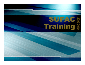 SUFAC Training  2009-2010