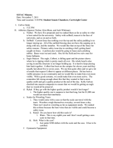 SUFAC Minutes Date: November 7, 2011 Student Senate Chambers; Cartwright Center