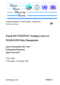 59 Fourth IOC/WESTPAC Training Course on NEAR-GOOS Data Management
