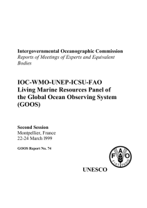 IOC-WMO-UNEP-ICSU-FAO Living Marine Resources Panel of the Global Ocean Observing System (GOOS)