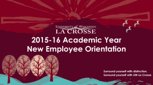 2015-16 Academic Year New Employee Orientation