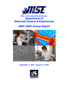 Department of Materials Science &amp; Engineering 2004-2005 Annual Report