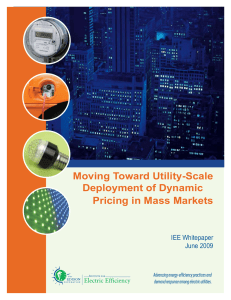 Moving Toward Utility-Scale Deployment of Dynamic Pricing in Mass Markets IEE Whitepaper